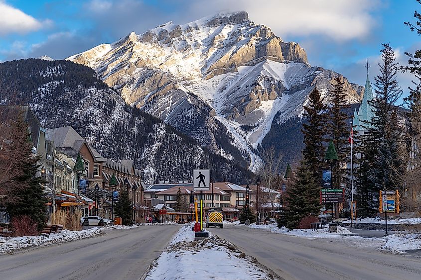 Winter scenes in the spectacular Town of Banff, Alberta.
