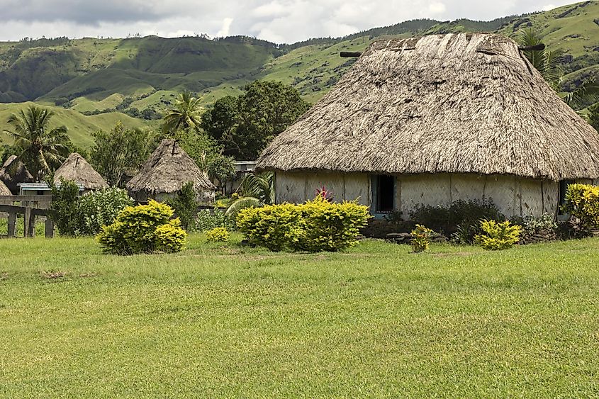 A traditional Fijian village. Image used under license from Shutterstock.com.