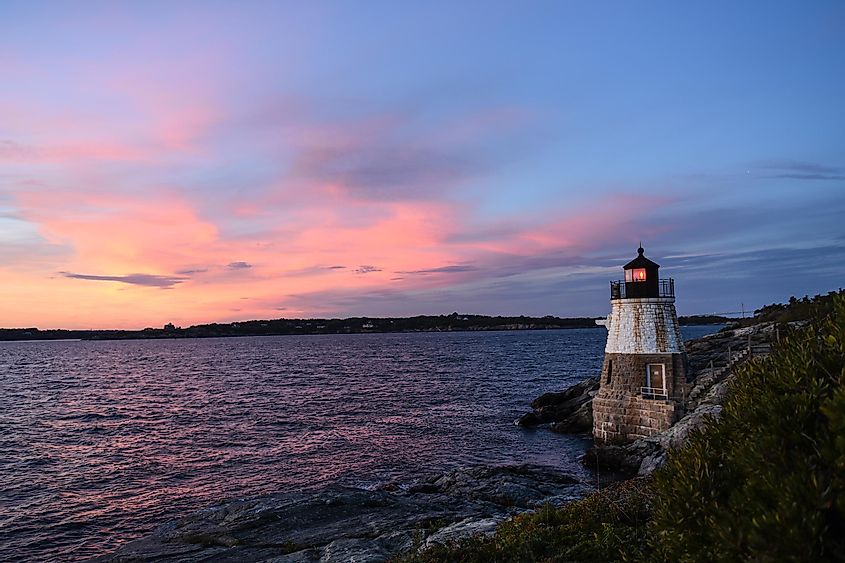 Beautiful sunset sky in Jamestown, Rhode Island, USA, 2016.