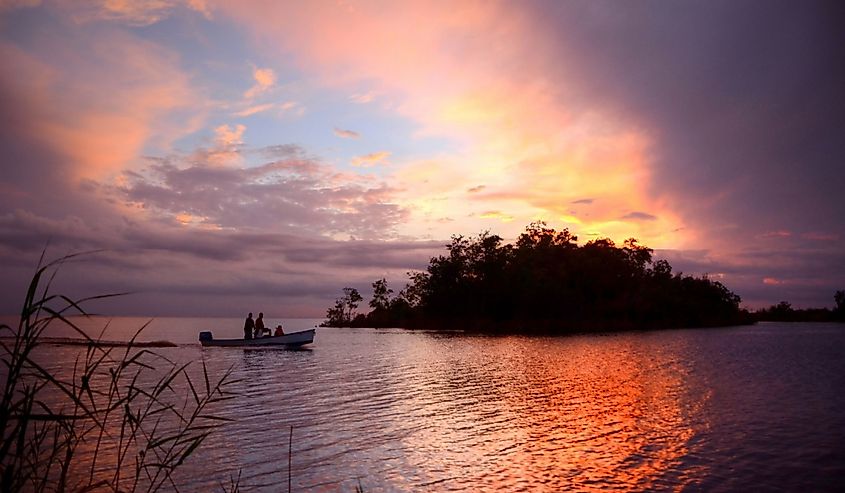 Sunset On Lake Maurepas, Louisiana