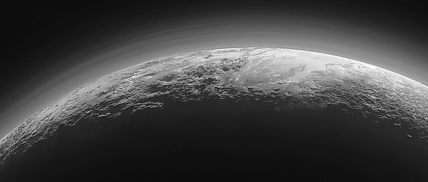 Surface view of Pluto.