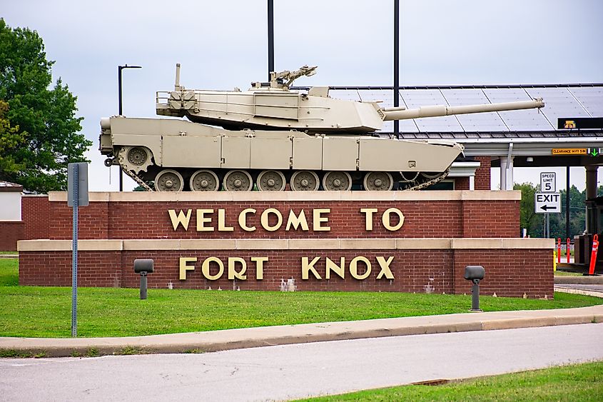 The entrance to Fort Knox, Kentucky.