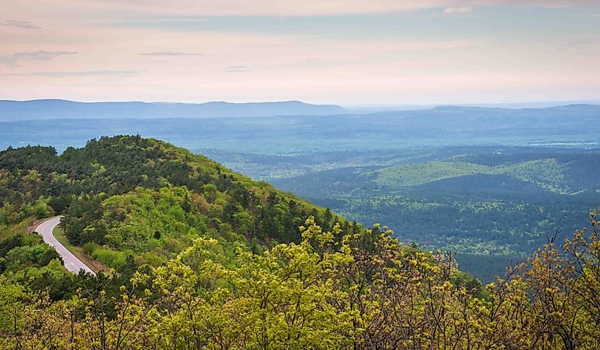 An Overlook at The Talimena Scenic Drive, National Scenic Byway
