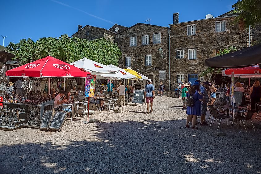 View from the traditional market on Schist Village in Piódão, Portugal, located on the Açor mountains