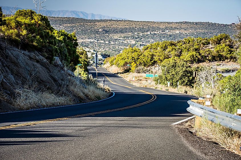 View from the top of the Palm to Pines Highway near Idyllwild California