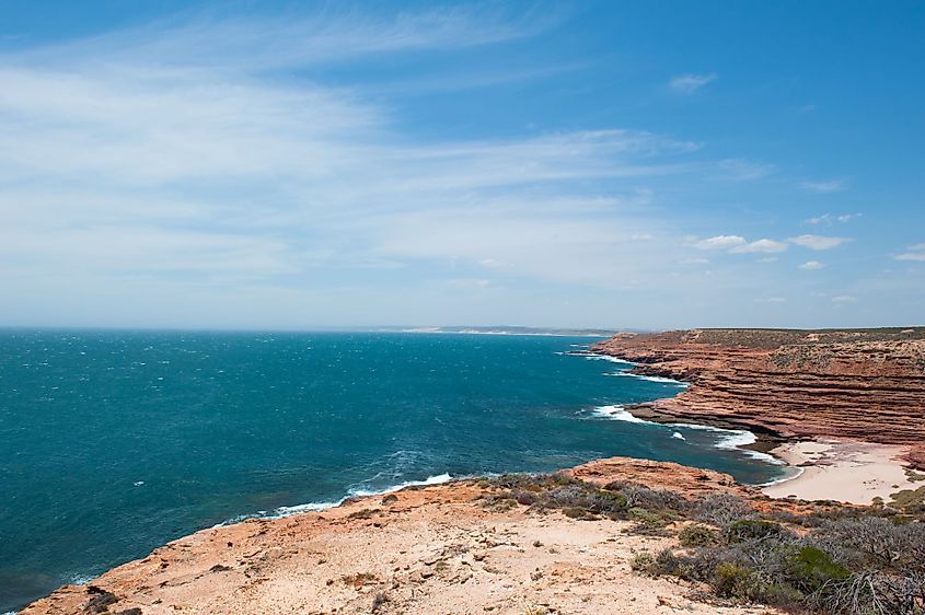 rocky cliffs in Kalbarri National Park