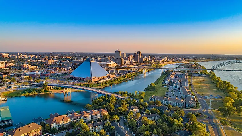 Aerial view of Memphis, Tennessee