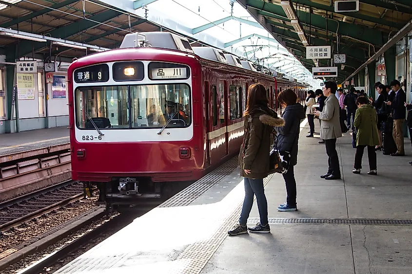 A train in Tokyo Station