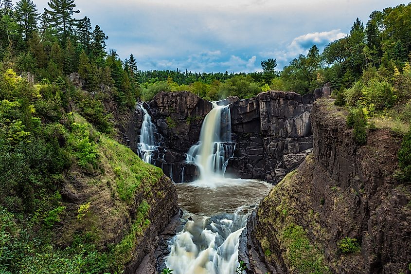 High Falls on the Pigeon River in Minnesota.
