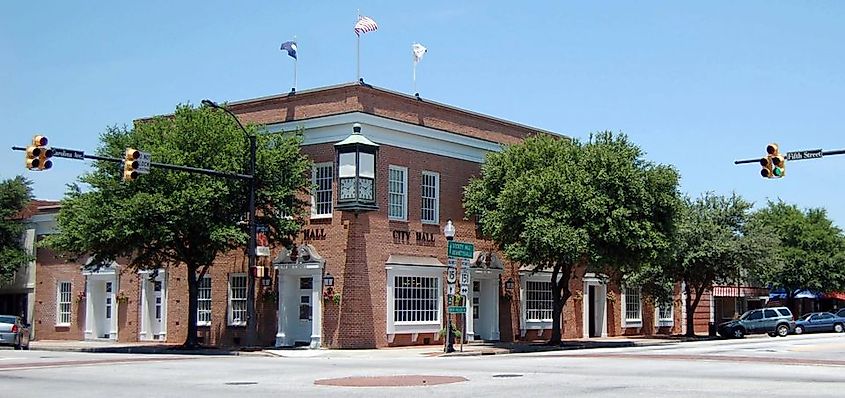 City hall in Hartsville, South Carolina, via City of Hartsville, SC, Government on Facebook