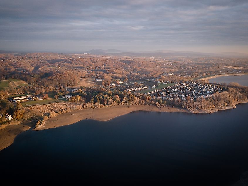 The Spruce Run Reservoir in Clinton, New Jersey.