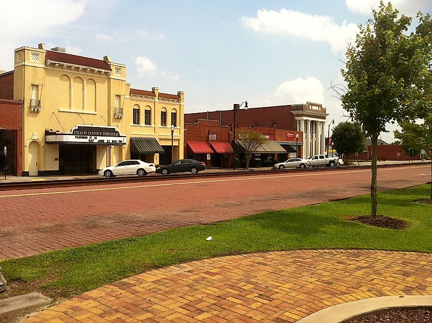 Downtown Dillon from the Amtrak station.