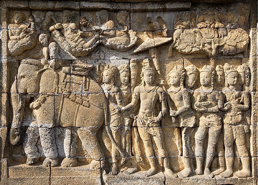 Borobudur temple relief 