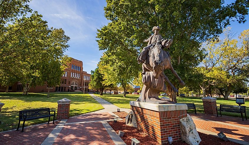 Sunny view of the campus of Northwestern Oklahoma State University at Oklahoma