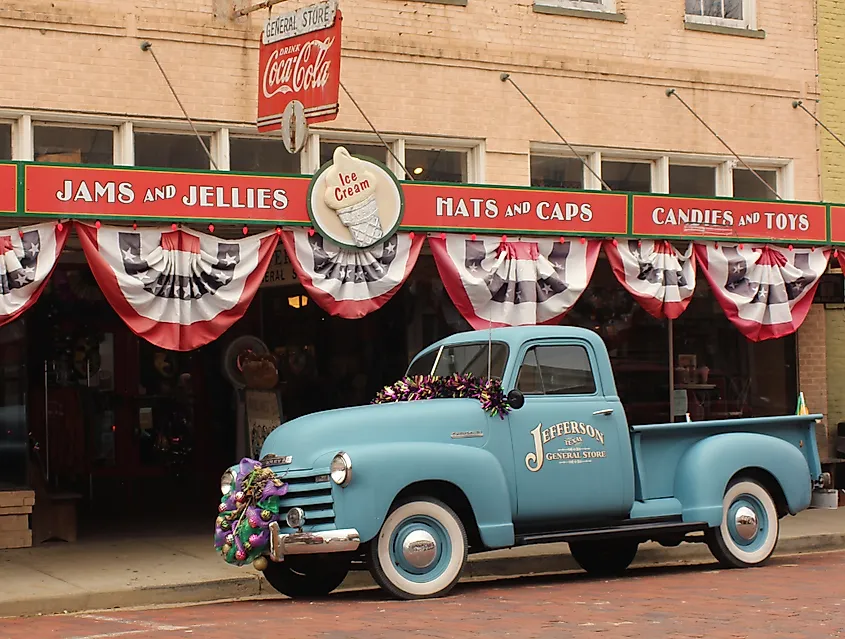 Historic Jefferson General Store in downtown Jefferson, Texas.