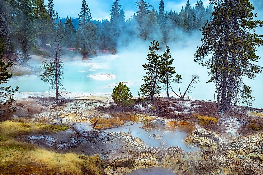 Boiling Springs Lake in Lassen Volcanic National Park in California.