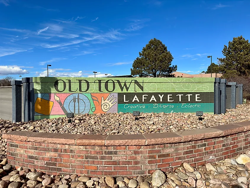 Sign for Old Town Lafayette.