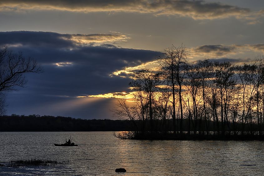 Sunset at Ceasar Creek Lake, Cesear Creek State Park