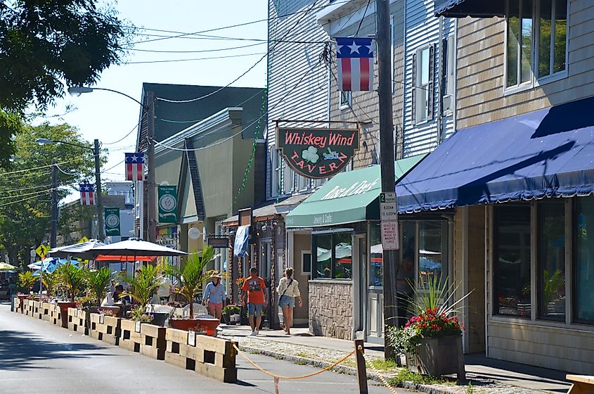 Front Street in Greenport, New York