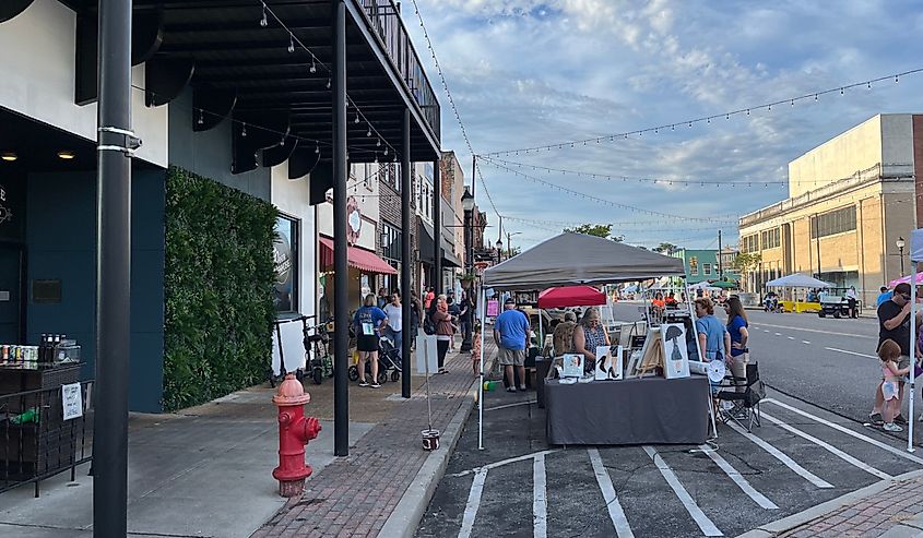 Weekend Street Festival, Tuscumbia, Alabama.