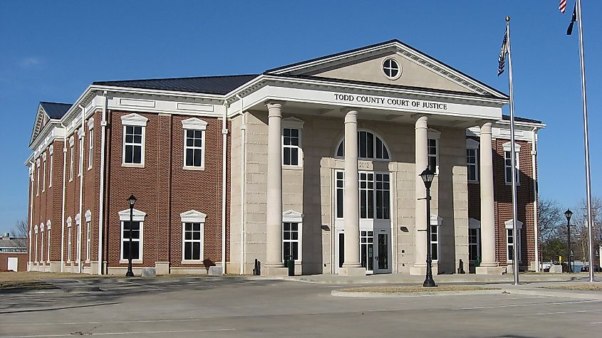 Todd County Courthouse in Elkton, Kentucky.