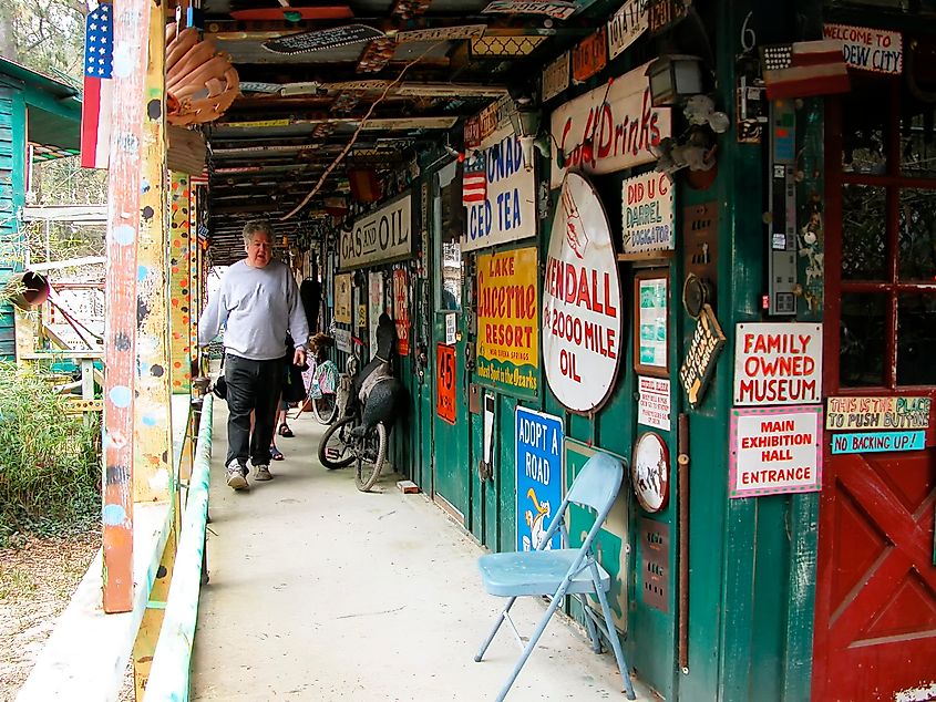 The UCM Museum, also known as the Abita Mystery House, located in Abita Springs, St Tammany Parish, Louisiana, USA. Editorial credit: Malachi Jacobs / Shutterstock.com