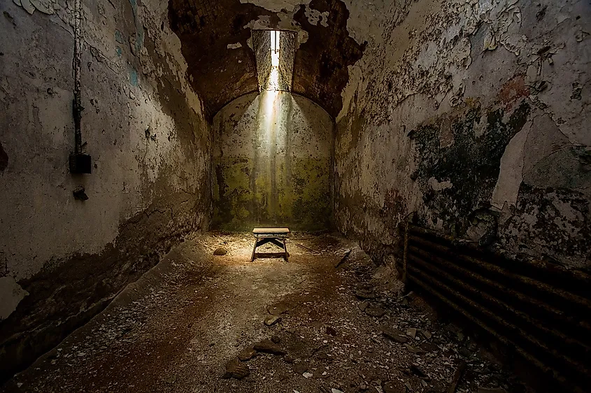 Cell Block In the Eastern State Penitentiary