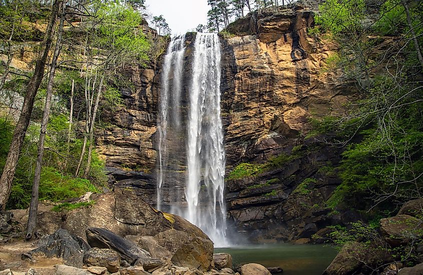 The spectacular Toccoa Falls, Georgia.