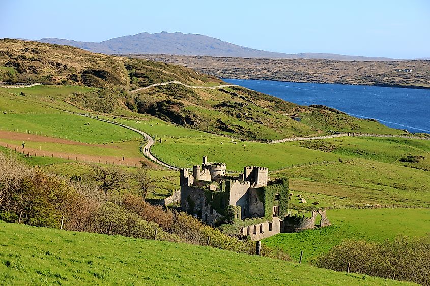 Clifden Castle in Clifden, Ireland