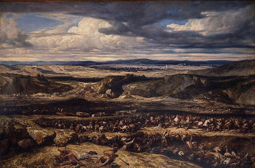 The Defeat of the Cimbri by Alexandre-Gabriel Décamps, 1833.