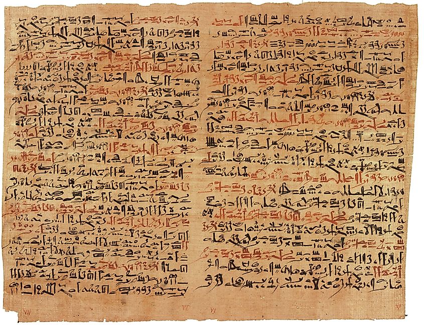 The Edwin Smith papyrus, the world's oldest surviving surgical document.