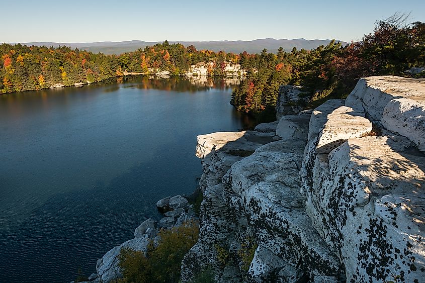 Lake Minnewaska in the Minnewaska State Park Preserve.