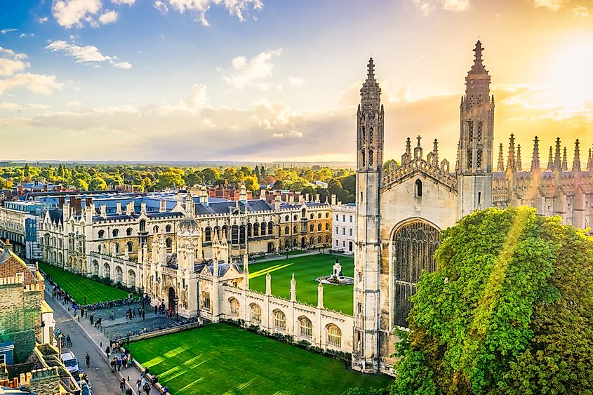 Cambridge city in England at sunny day. (Credit: Pajor Pawel / Shutterstock)