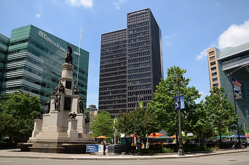 The Michigan Soldiers and Sailors Monument in Detroit.