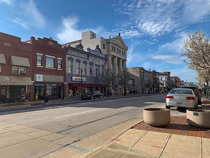 View of downtown Bowling Green, Ohio.