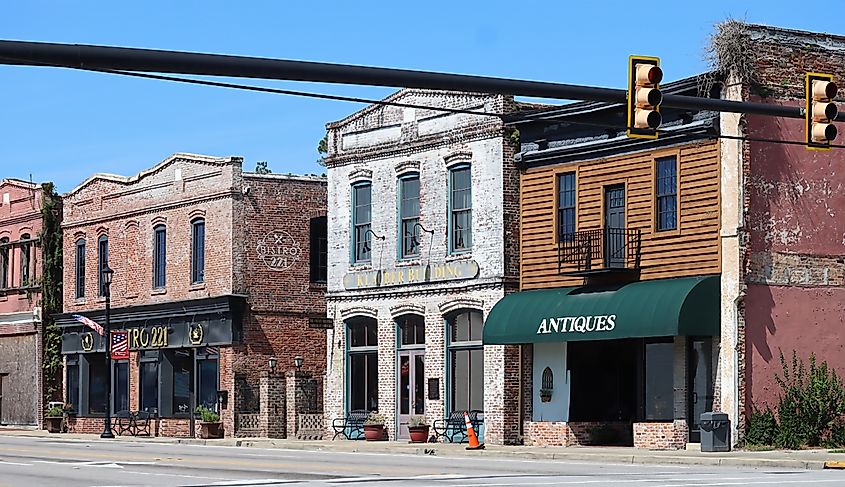 Vintage building in the town of St. George, South Carolina.