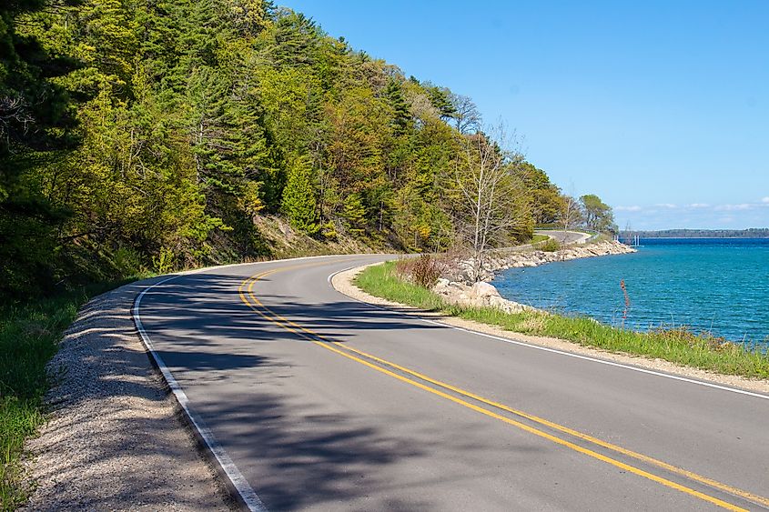 Bluff Road on Old Mission Peninsula in Grand Traverse County, Michigan