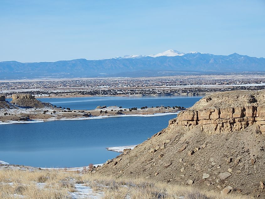 Pueblo Reservoir lake State Park.