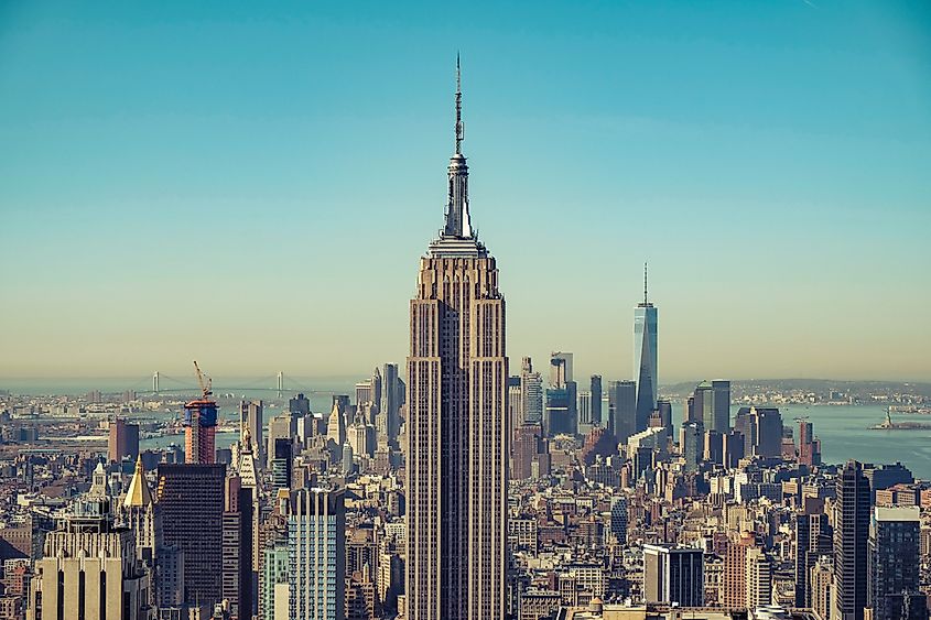 The Empire State Building rising above Midtown Manhattan.