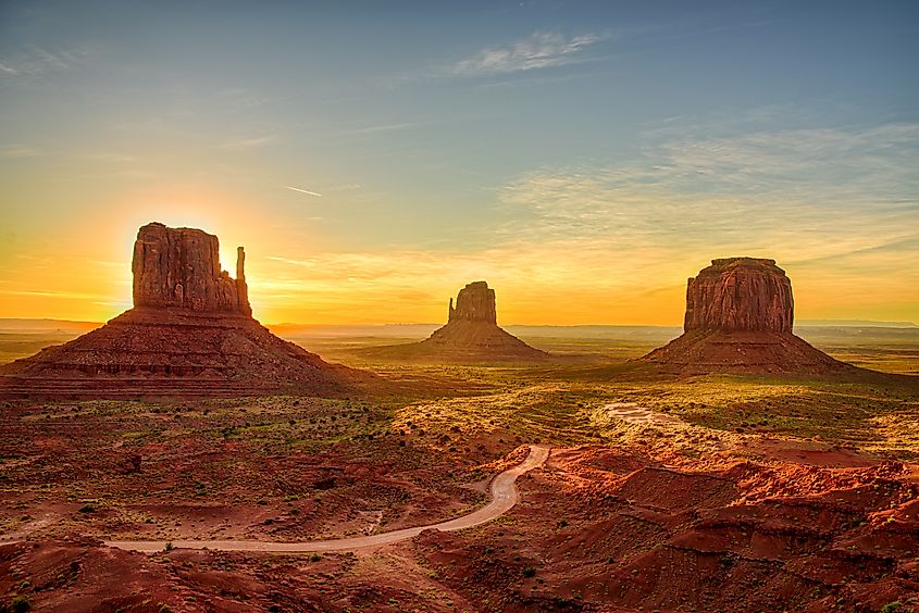 Sunrise view at Monument Valley, Arizona.