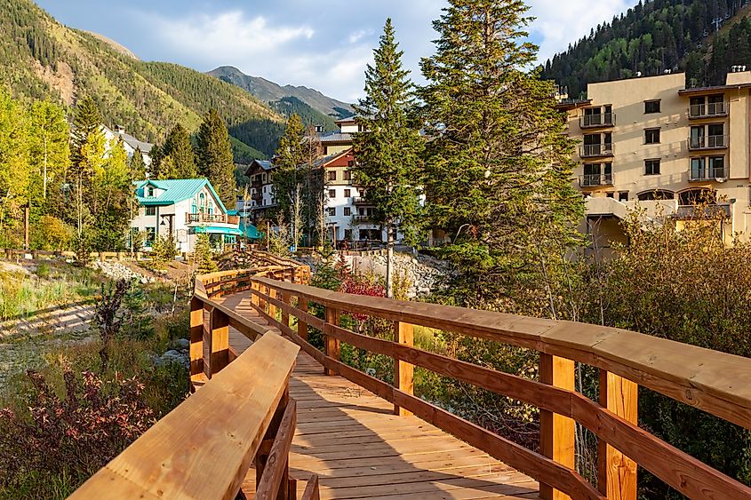Boardwalk in Taos Ski Valley, New Mexico
