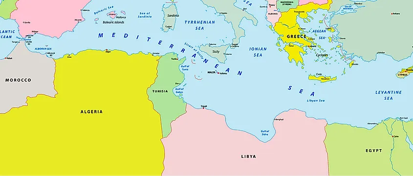 Mediterranean Countries - WorldAtlas