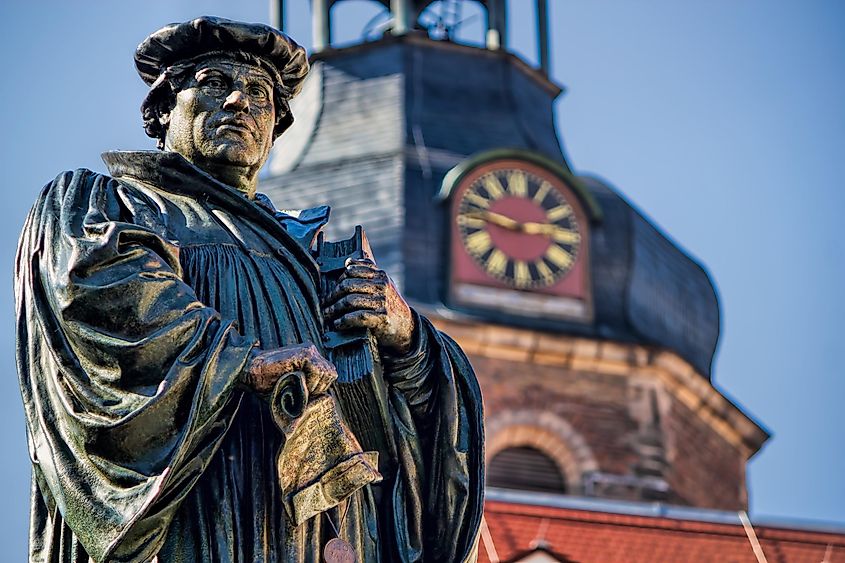 A statue of Martin Luther.