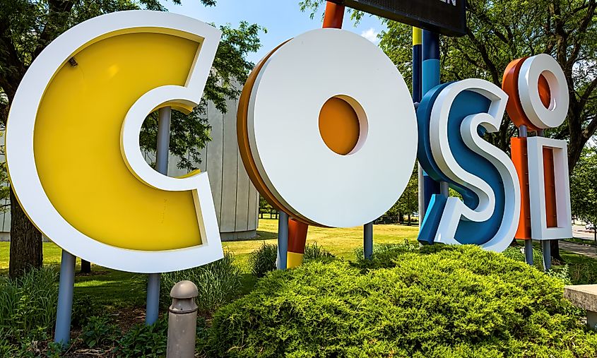 The Center of Science and Industry (COSI) located in Columbus, Ohio. Editorial credit: 4kclips / Shutterstock.com
