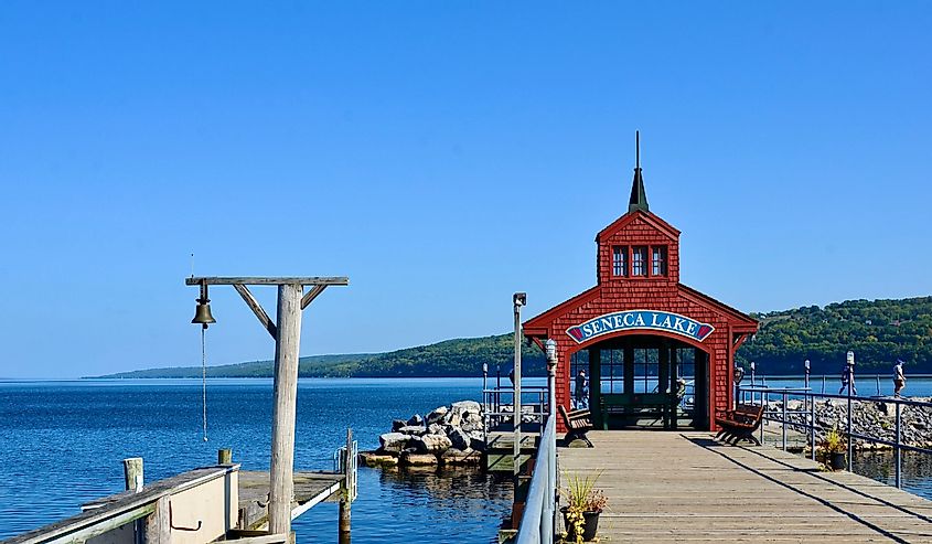 Picturesque view from the iconic Pier House at Watkins Glen.