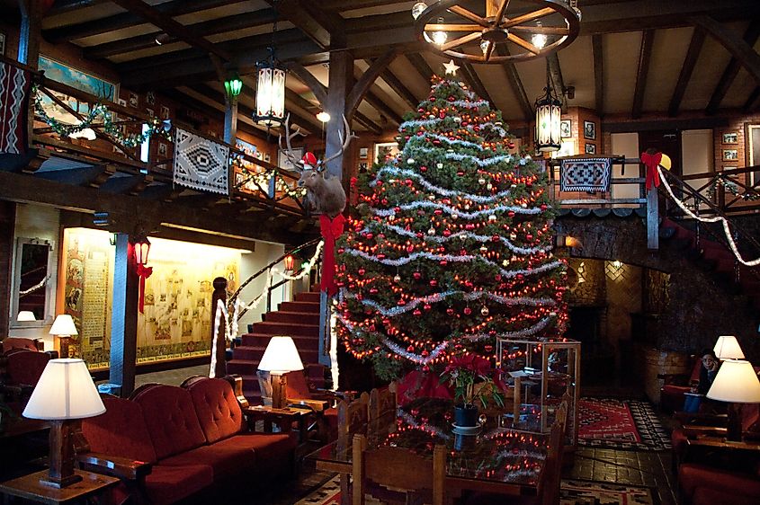 Inside the El Rancho Hotel on Route 66 in Gallup, New Mexico.