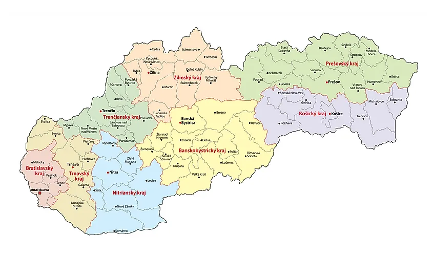 Capital Of Slovakia Map Slovakia Maps & Facts - World Atlas