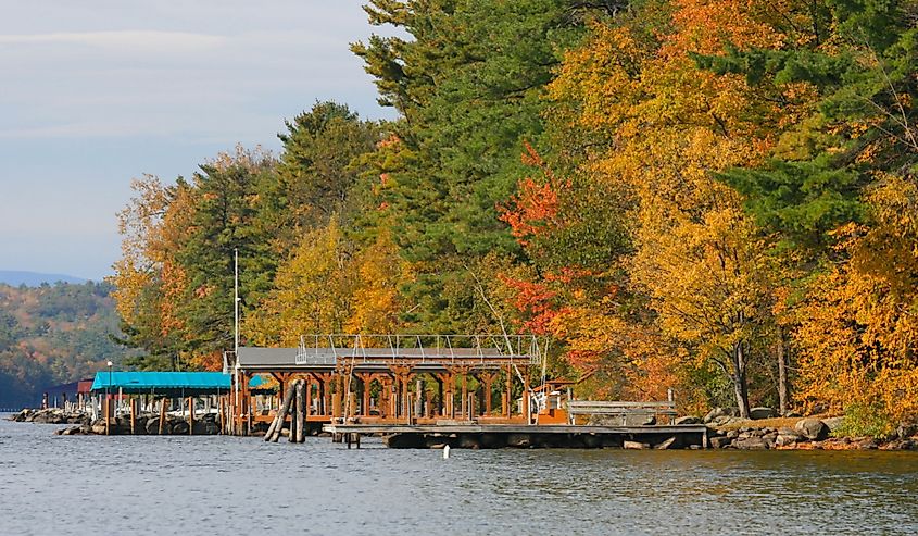 Lake Winnipesaukee in Gilford New Hampshire