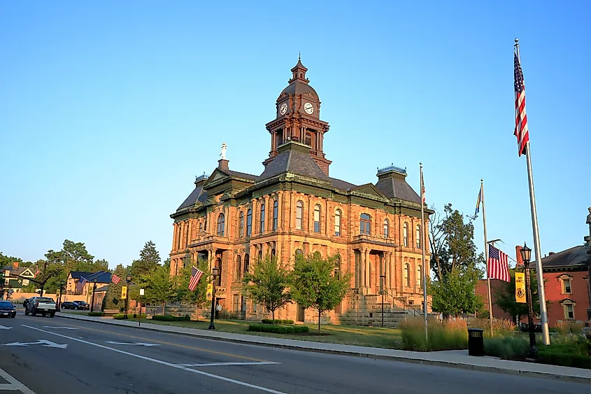 The Holmes County Courthouse in Millersburg, Ohio.