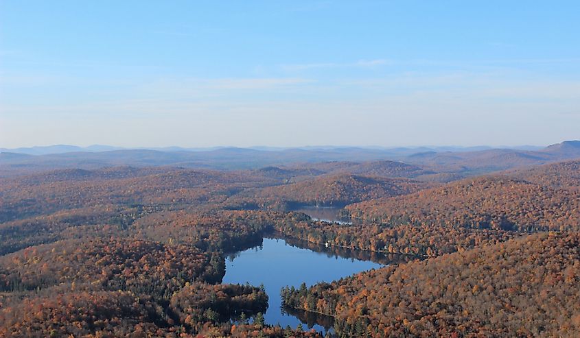 Tupper Lake, New York, view from Coney Mountain